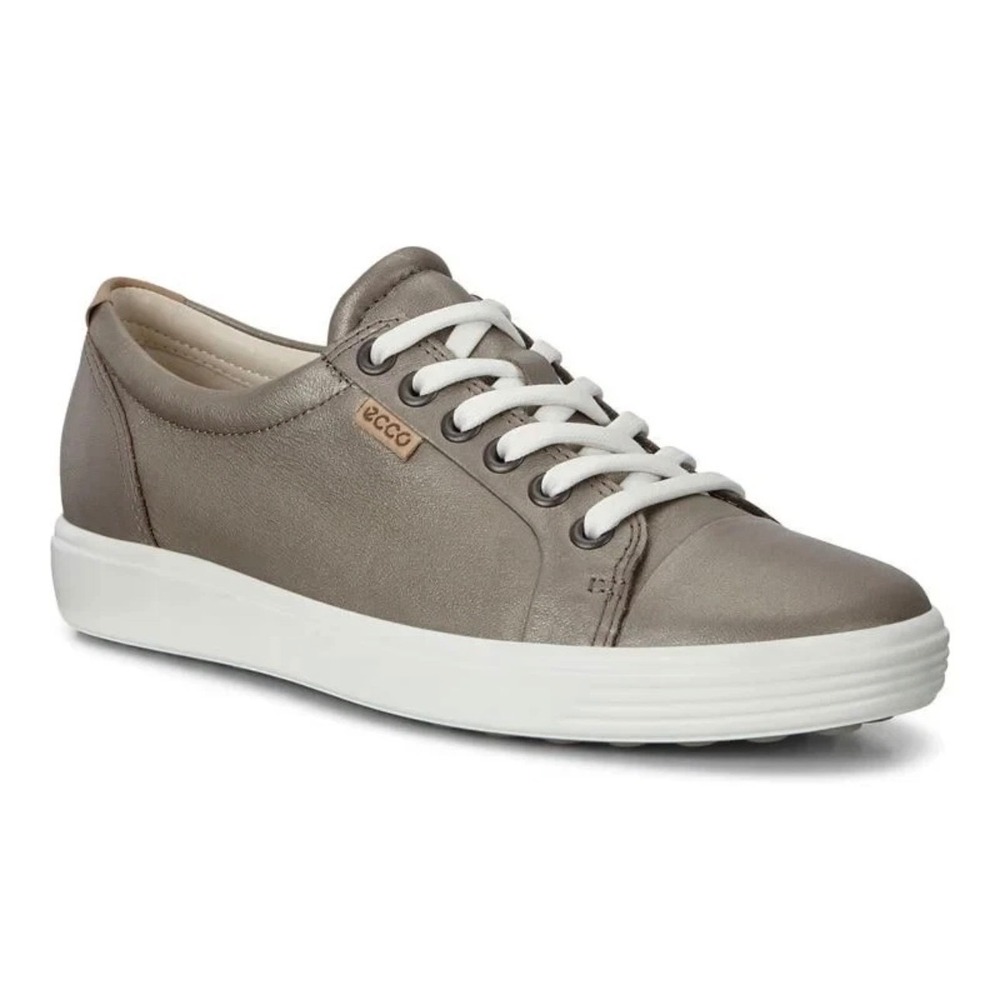 Ecco Women's Soft 7 Leather Sneaker size
9 black stone, metallic nubuck